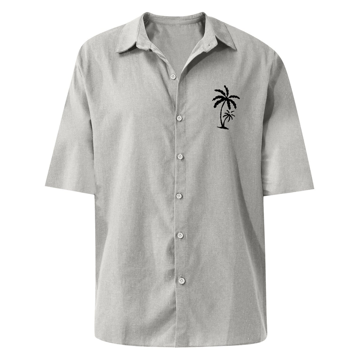 Classic Beach Men Polo Shirt Collar Short Sleeved Work Shirts for Men