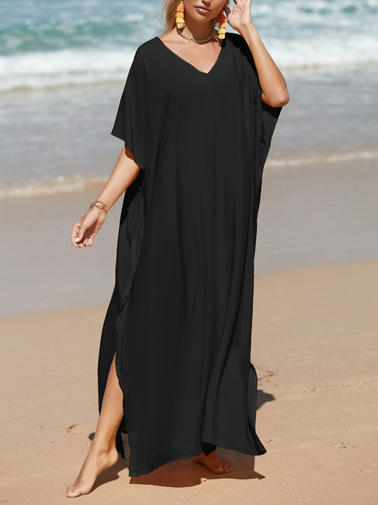 Solid Kaftan Loose Large Bohemian Maxigown