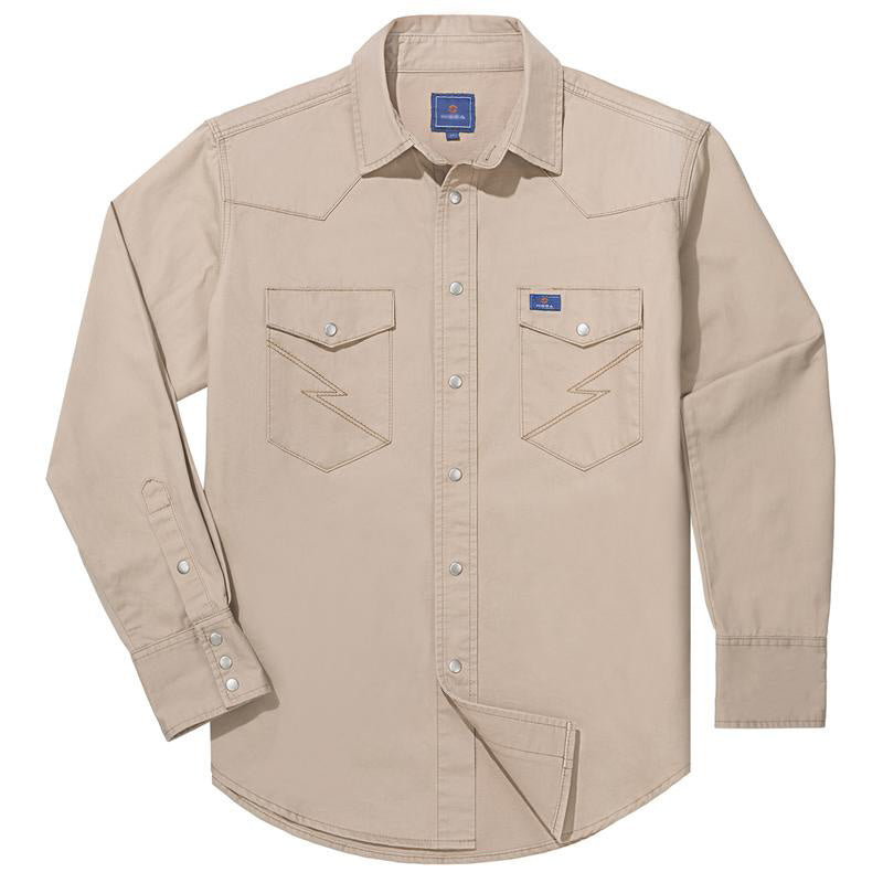 🔥HOT-SALE 🔥Men's Long Sleeve Stone-Washed and Pre-Washed Denim Work Shirt