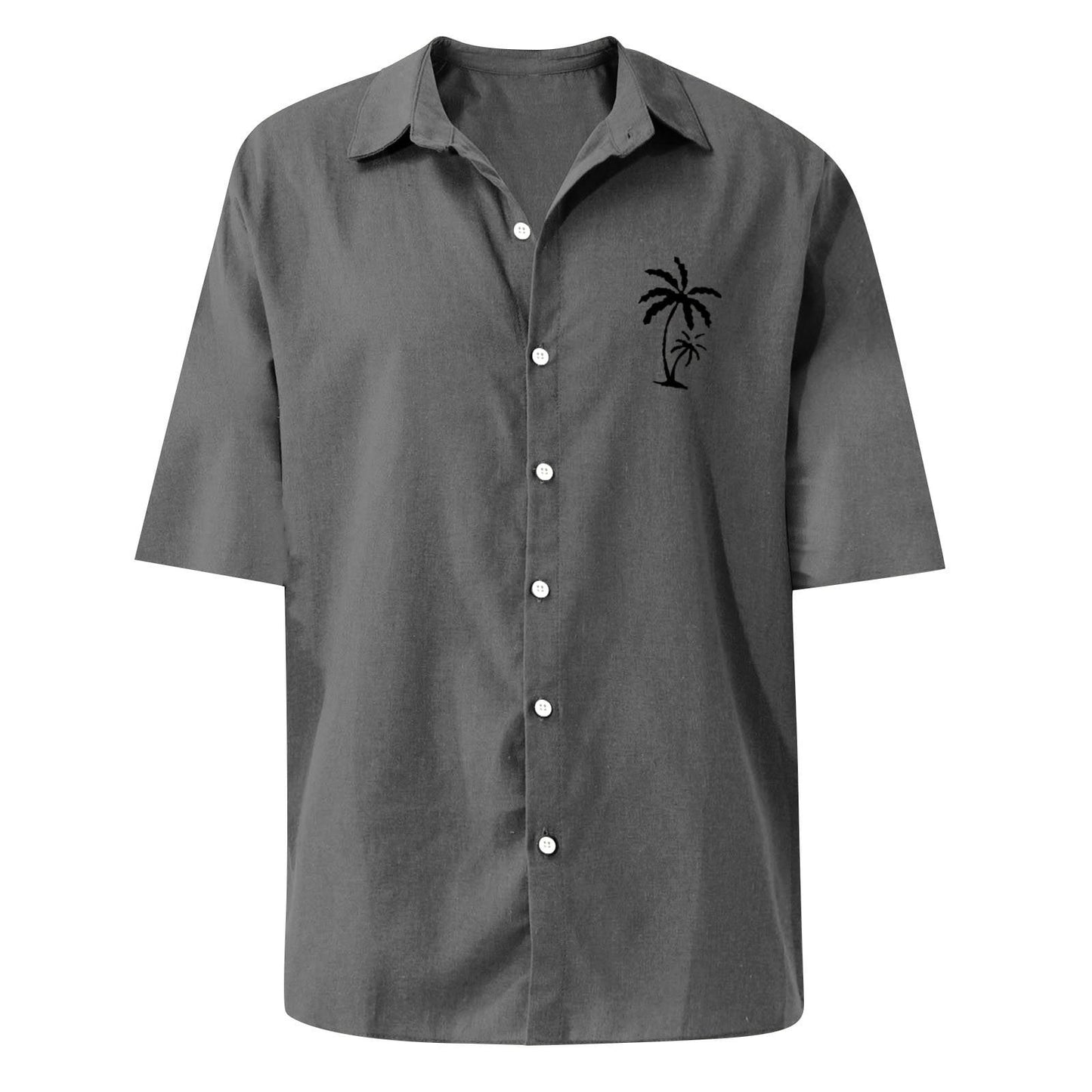Classic Beach Men Polo Shirt Collar Short Sleeved Work Shirts for Men