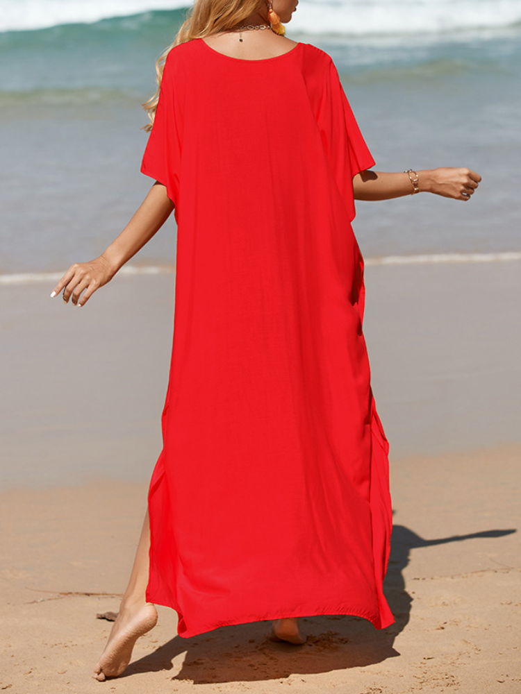 Solid Kaftan Loose Large Bohemian Maxigown