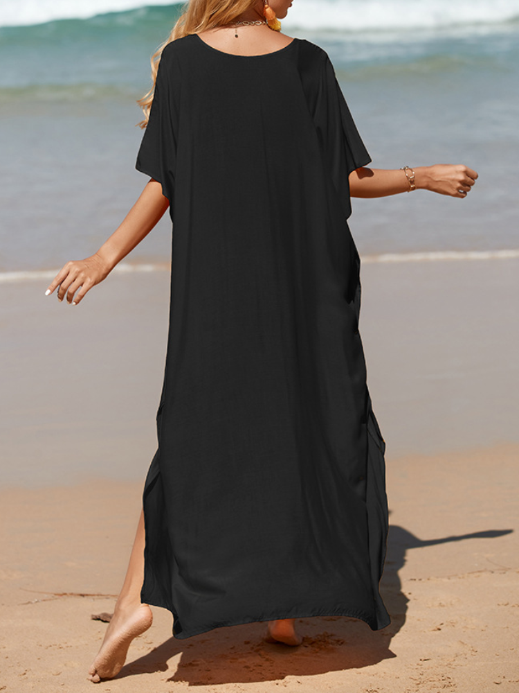 Solid Kaftan Loose Large Bohemian Maxigown