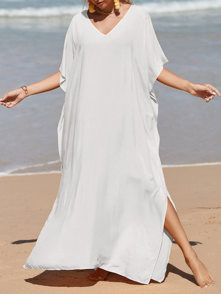 Solid Kaftan Loose Large Bohemian Maxigown