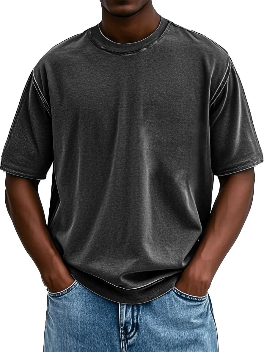 Independence Day Sale⚡10 Packs for $34.99⚡ -Fashion Washed Retro Round Neck Short-sleeved T-shirt(Unisex)