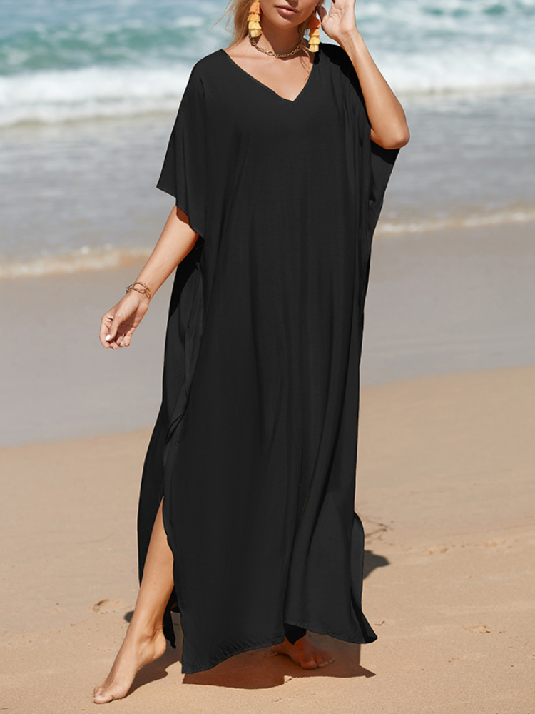 Solid Kaftan Loose Large Bohemian Maxigown