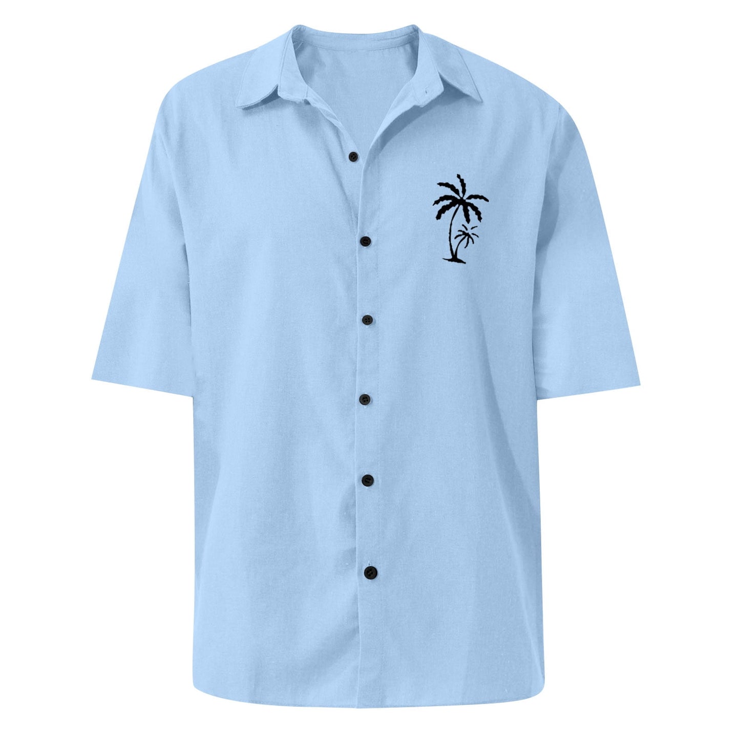 Classic Beach Men Polo Shirt Collar Short Sleeved Work Shirts for Men