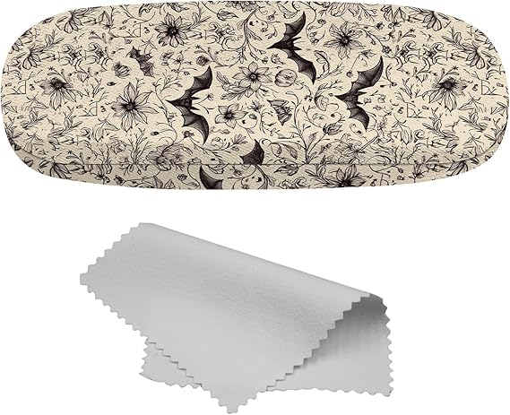 Vintage Floral Hard Shell Eyeglass Case – Elegant Metal Glasses Holder with Magnetic Closure and Soft Lining, for Sunglasses, Reading Glasses, Eyewear