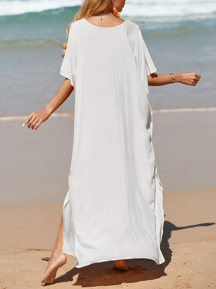 Solid Kaftan Loose Large Bohemian Maxigown