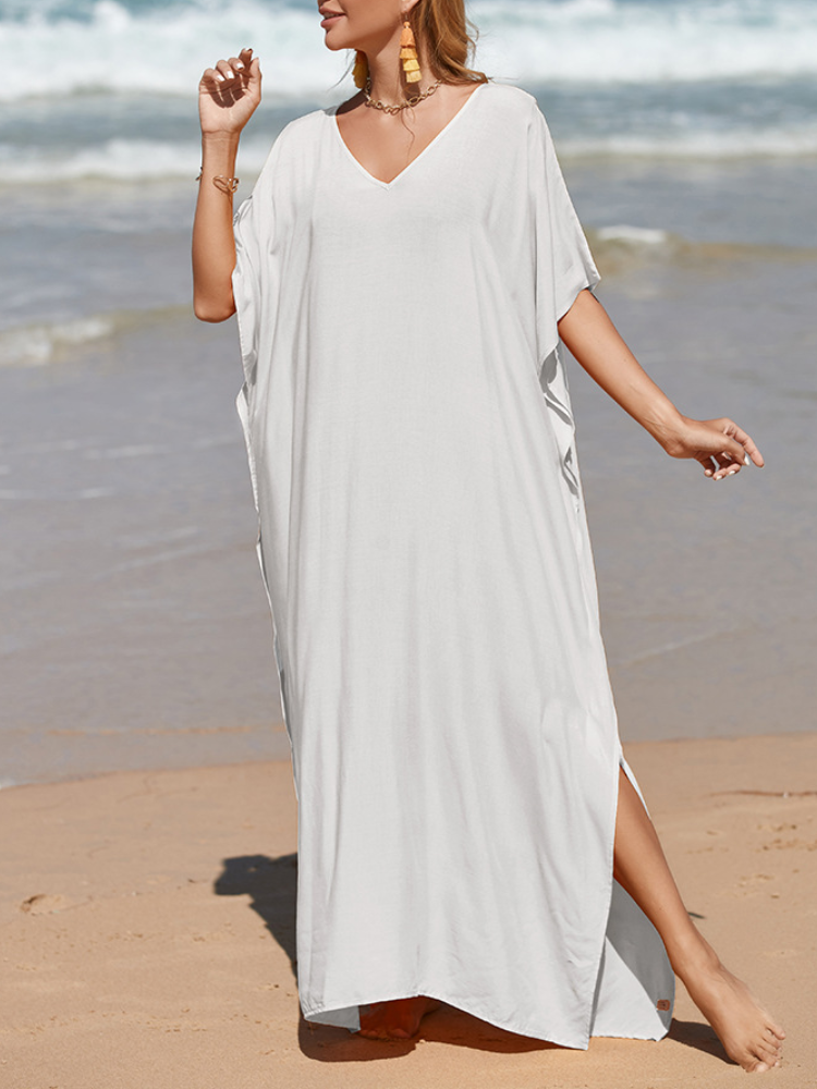 Solid Kaftan Loose Large Bohemian Maxigown