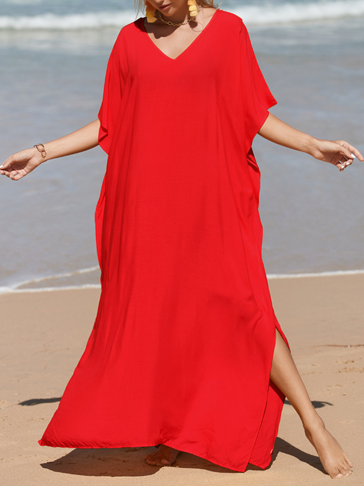 Solid Kaftan Loose Large Bohemian Maxigown
