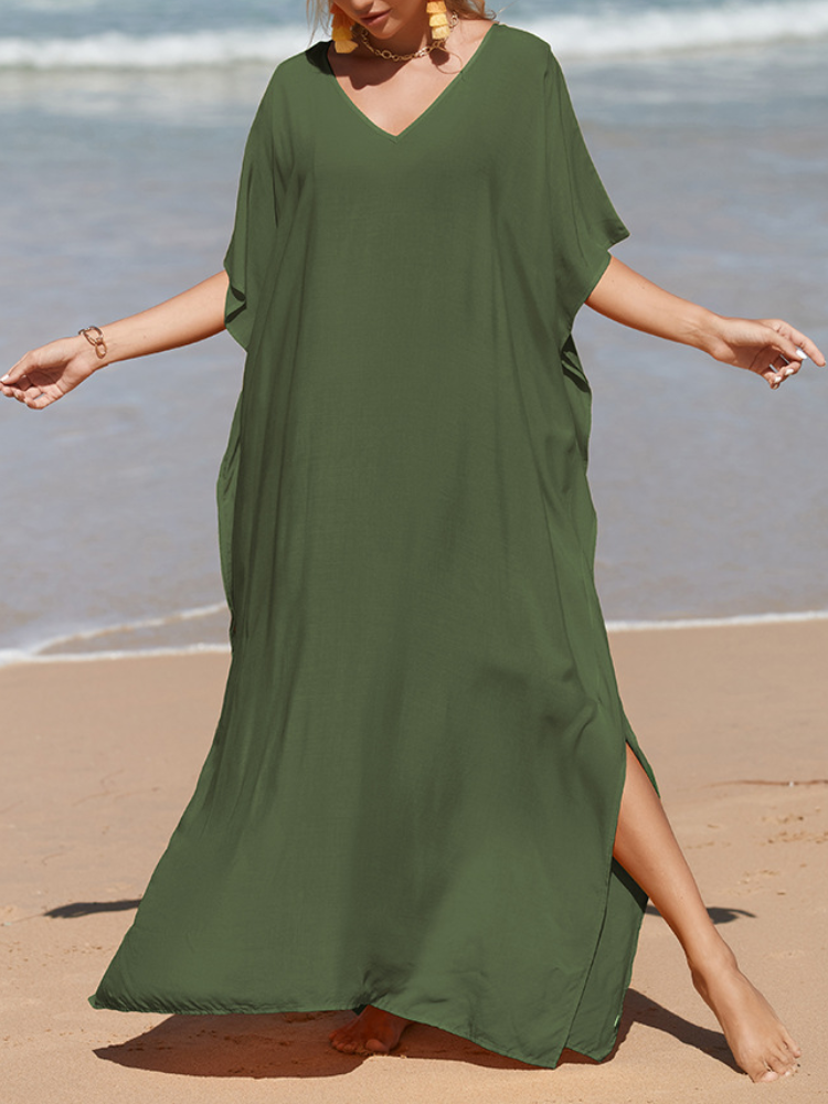 Solid Kaftan Loose Large Bohemian Maxigown