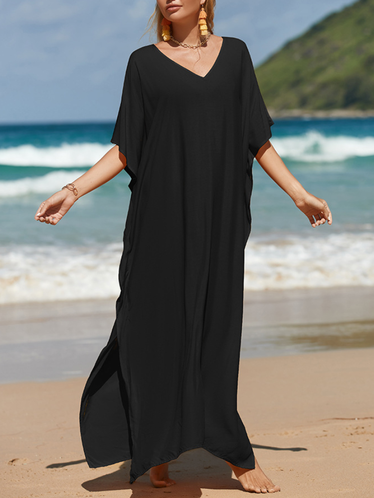 Solid Kaftan Loose Large Bohemian Maxigown
