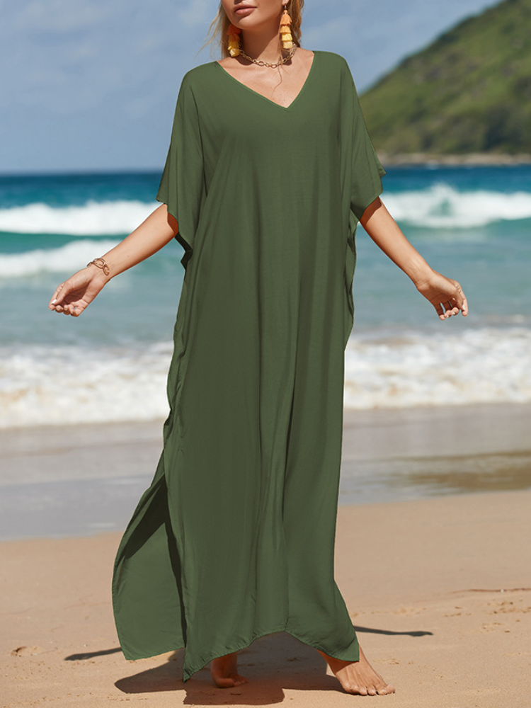 Solid Kaftan Loose Large Bohemian Maxigown