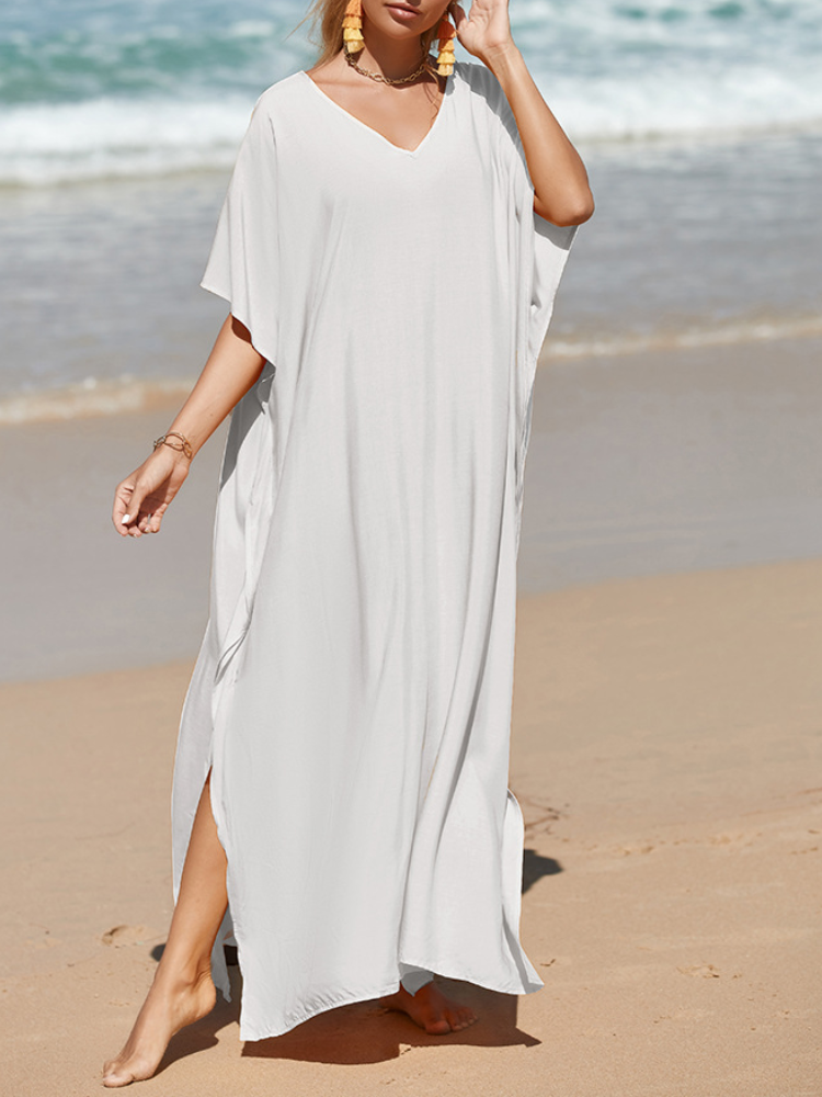 Solid Kaftan Loose Large Bohemian Maxigown