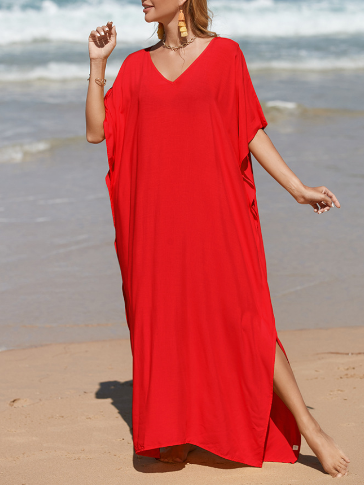 Solid Kaftan Loose Large Bohemian Maxigown