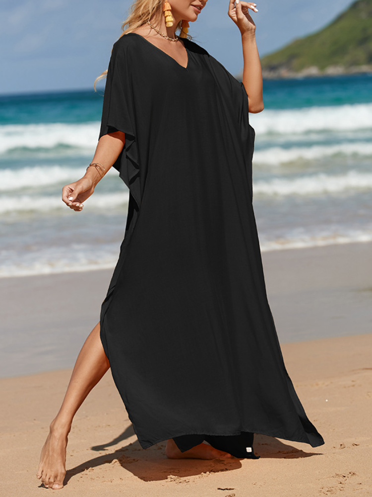 Solid Kaftan Loose Large Bohemian Maxigown