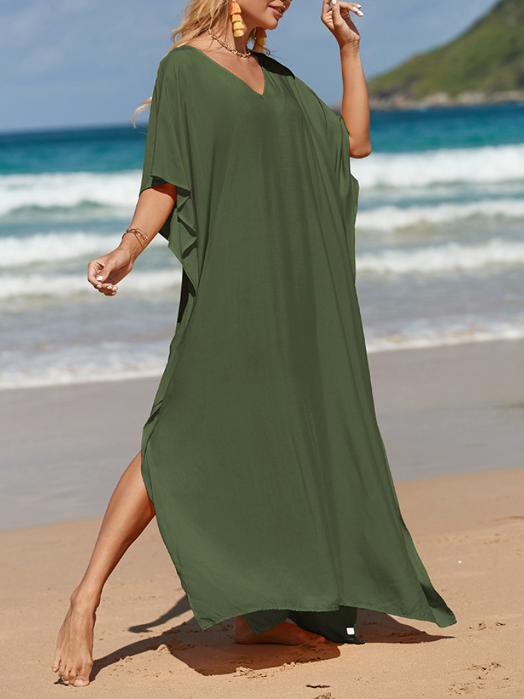 Solid Kaftan Loose Large Bohemian Maxigown
