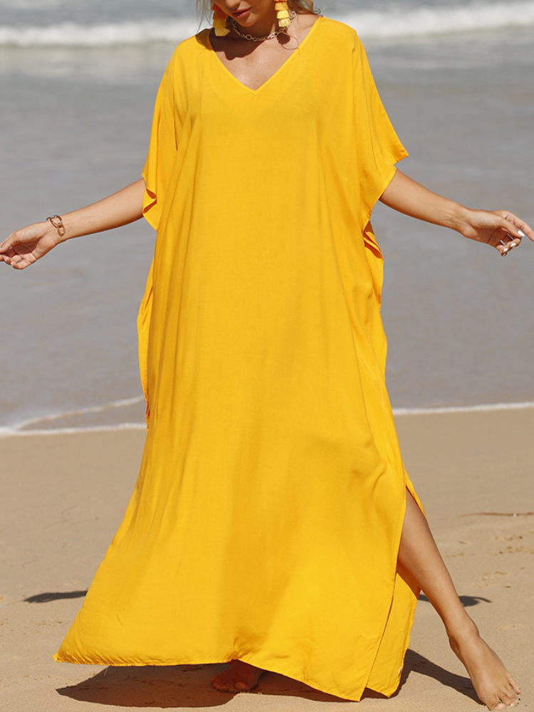 Solid Kaftan Loose Large Bohemian Maxigown