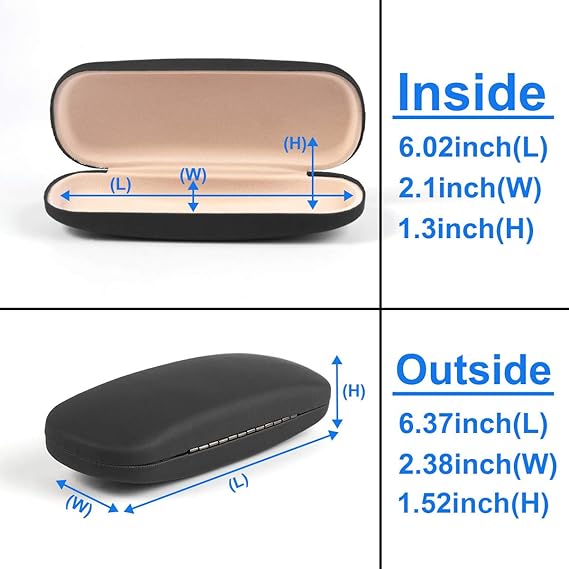 Durable Hard Shell Glasses Case – Portable Large Capacity Eyeglass Holder with Soft Lining, Magnetic Closure, Unisex for Sunglasses/Reading Glasses/Prescription Eyewear