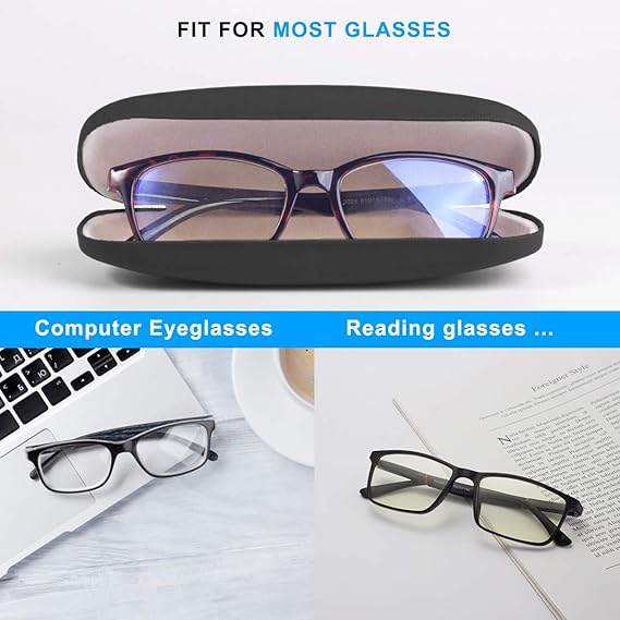 Durable Hard Shell Glasses Case – Portable Large Capacity Eyeglass Holder with Soft Lining, Magnetic Closure, Unisex for Sunglasses/Reading Glasses/Prescription Eyewear