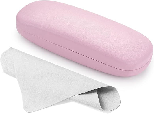 Hard Shell Glasses Case – Pink Eyewear Protective Box with Soft Lining, Pressure-Resistant Sunglasses Storage Holder for Women