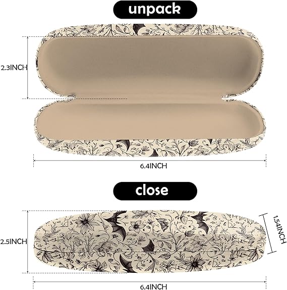 Vintage Floral Hard Shell Eyeglass Case – Elegant Metal Glasses Holder with Magnetic Closure and Soft Lining, for Sunglasses, Reading Glasses, Eyewear