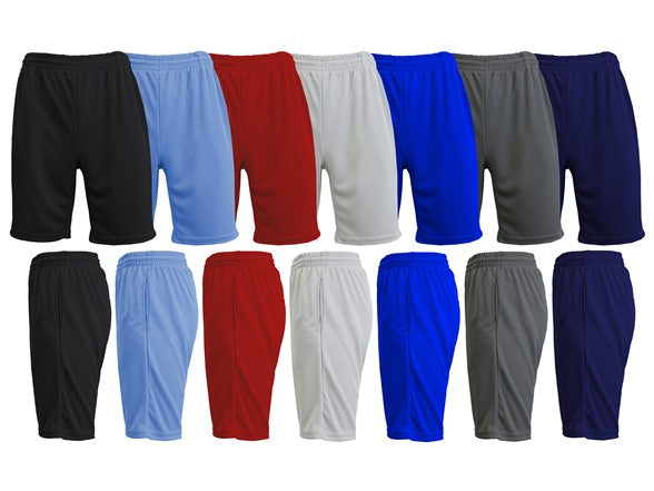 Men's 5-Pack Moisture-Wicking PerformanceActive Mesh Shorts Menswear