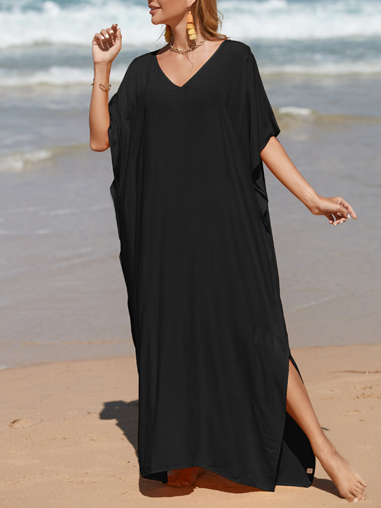Solid Kaftan Loose Large Bohemian Maxigown