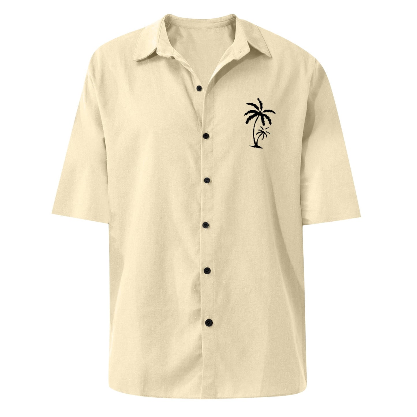 Classic Beach Men Polo Shirt Collar Short Sleeved Work Shirts for Men