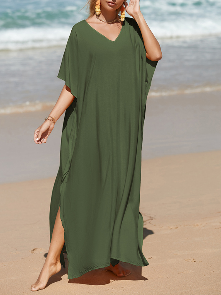 Solid Kaftan Loose Large Bohemian Maxigown