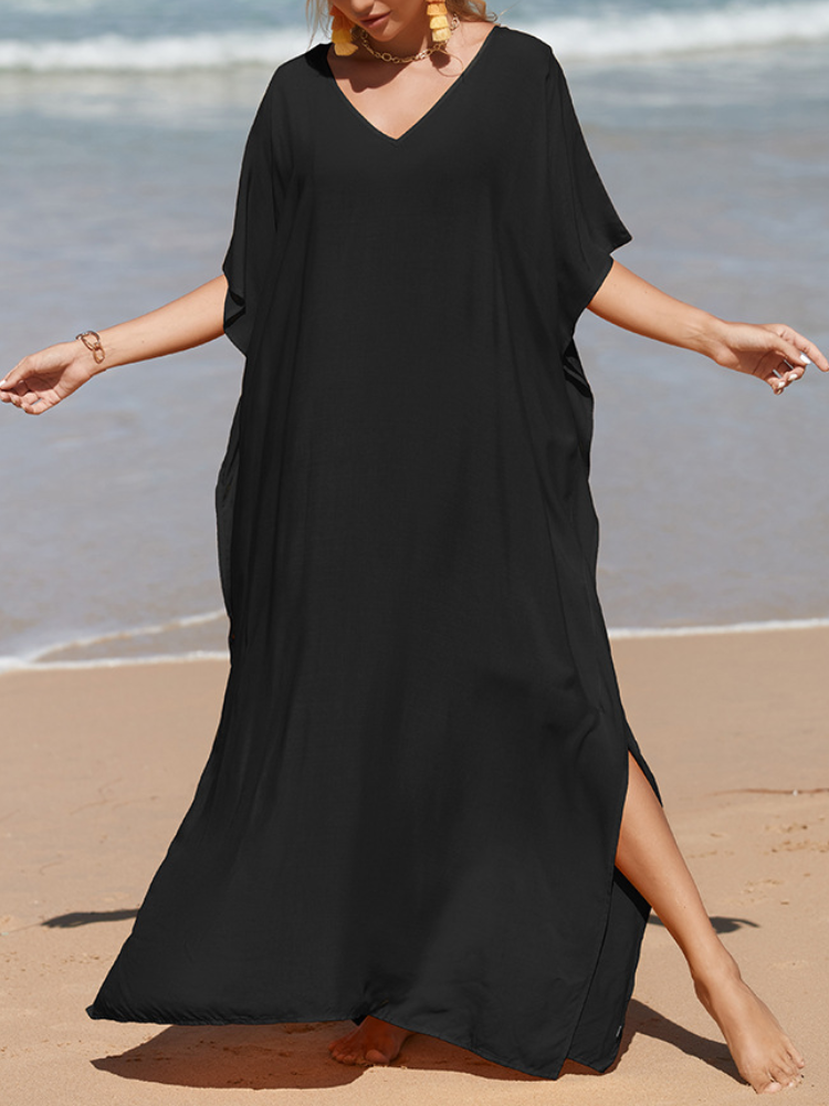 Solid Kaftan Loose Large Bohemian Maxigown