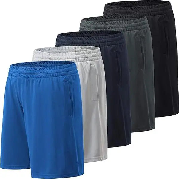 Men's 5-Pack Moisture-Wicking PerformanceActive Mesh Shorts Menswear