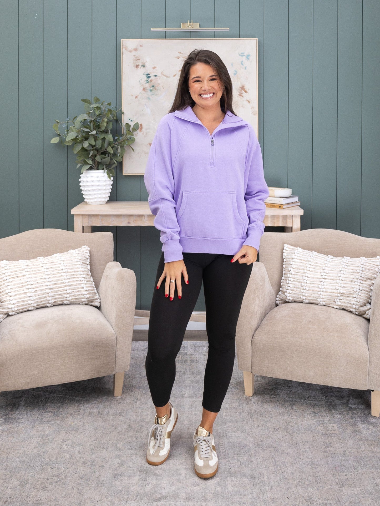 1/4 Zip "Lived - In" Garment Washed Pullover by DD Design | S-5XL