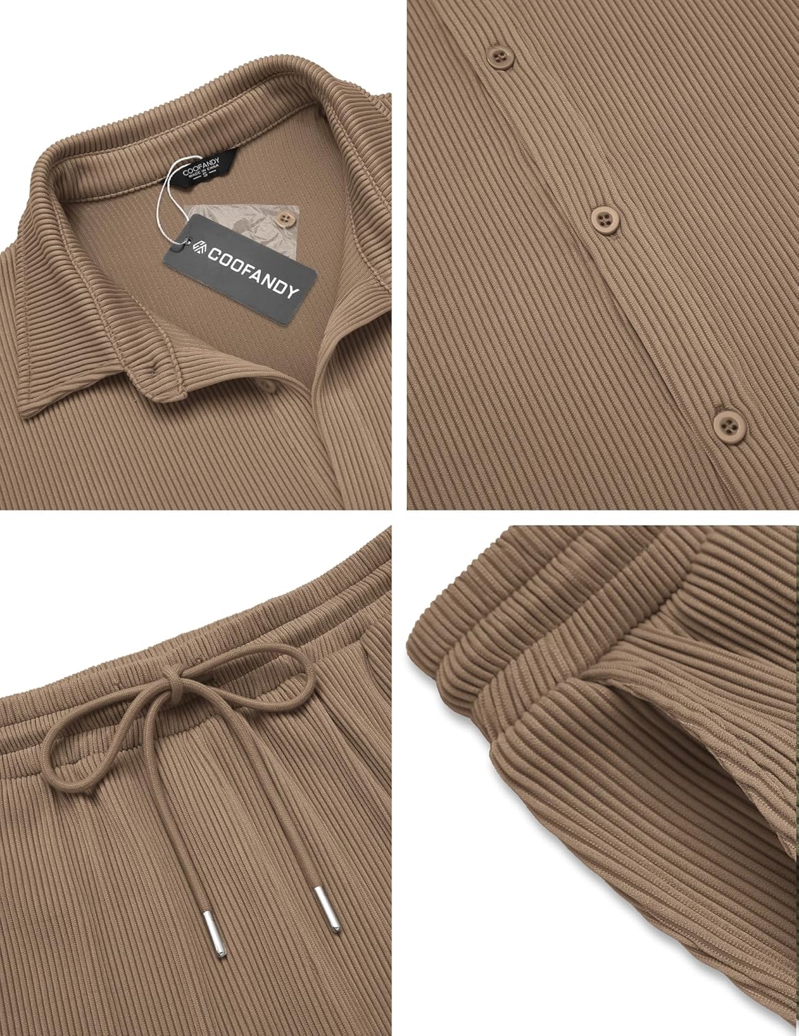 Men's 2 Piece Outfit Casual Short Sleeve Button Down Shirt Beach Summer Loose Pant Sets