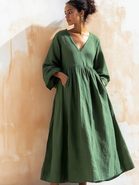 Women's Linen Kaftan Dress